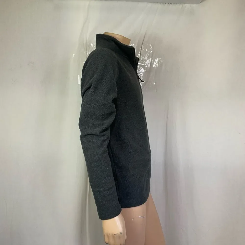 The North Face Men's Gray Fleece Long Sleeve 1/4 Zip Jacket Size M